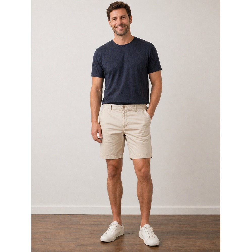 Adidas Climalite Mens Golf Shorts Khaki Beige Size 32 Performance Athletic